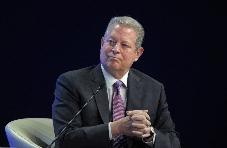 Former US Vice President Al Gore listens during a session in Davos on January 24, 2014. u00e2u20acu201d AFP pic