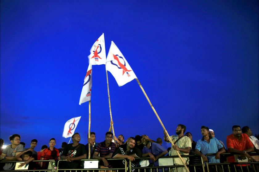 DAP supporters gather at a football field in Teluk Intan, on May 31, 2014. u00e2u20acu201d Picture by Saw Siow Feng