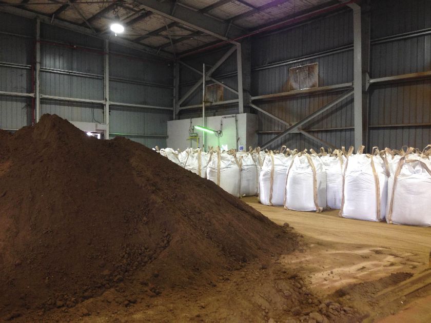Rare earth dug up and processed into concentrate at Mount Weld in Western Australia, after being shipped to the Lynas plant in Gebeng, Malaysia, July 3, 2014 Reuters