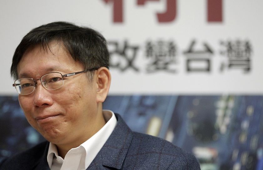 Taipei mayoral candidate Ko Wen-je smiles during an interview with Reuters in Taipei in this November 19, 2014 file photo. u00e2u20acu201d Reuters pic