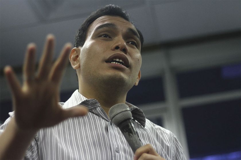 Chairperson of the National Young Lawyers Committee Syahredzan Johan speaks at a forum on the Sedition Act at Wisma HELP, Kuala Lumpur, March 12, 2015. u00e2u20acu201d Picture by Yusof Mat Isann