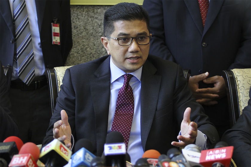 Selangor Mentri Besar Azmin Ali speaks to reporters during a press conference at Parliament in Kuala Lumpur March 10, 2015. u00e2u20acu201d Picture by Yusof Mat Isan