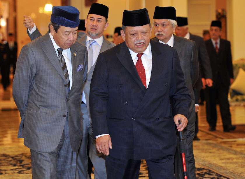 Raja of Perlis, Tuanku Syed Sirajuddin Tuanku Syed Putra Jamalullail and Sultan of Selangor, Sultan Sharafuddin Idris Shah attend the 237th Conference of Rulers in Istana Negara in Kuala Lumpur March 11, 2015. u00e2u20acu201d Bernama pic