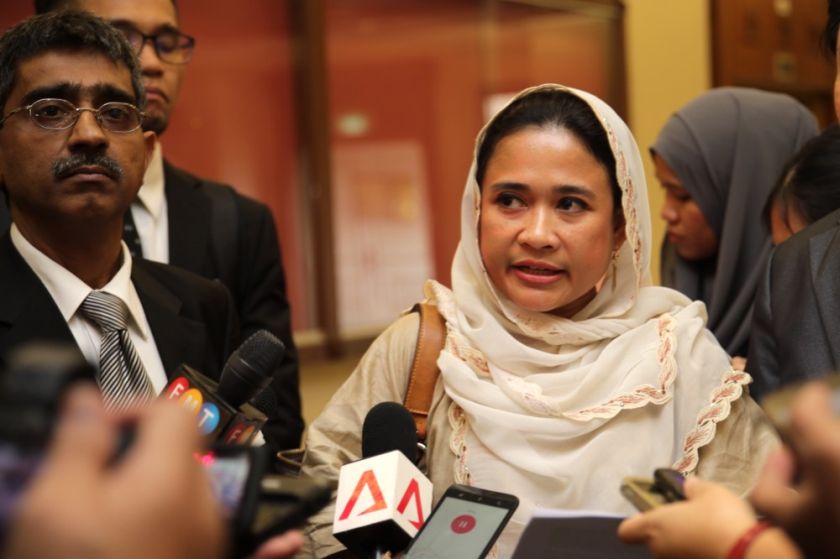 Langkawi Wanita Umno division chief Anina Saadudin filed a suit against Najib at the High Court on August 28, 2015 in a bid to claim a portion of the RM2.6 billion that Umno leaders claimed had been donated. u00e2u20acu201d Picture by Choo Choy Ma