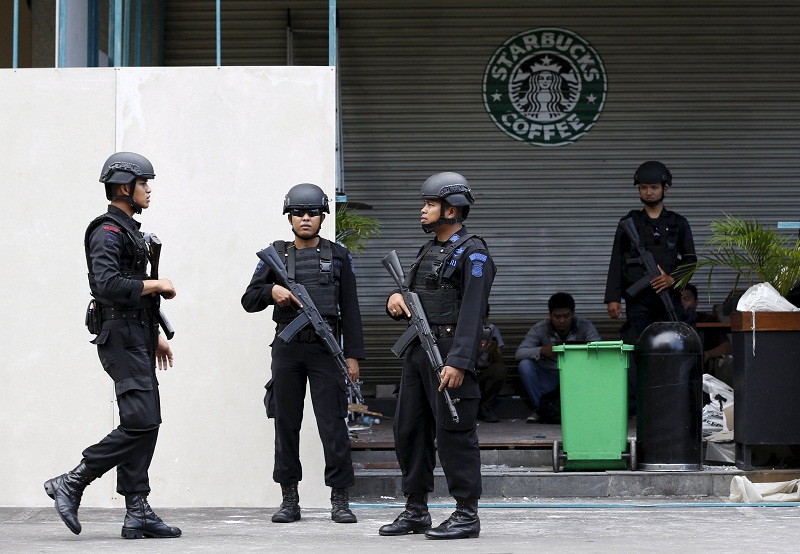 Indonesian police stand guard at the site of a militant attack in central Jakarta, Indonesia in this January 16, 2016 file photo. u00e2u20acu201d Reuters pic