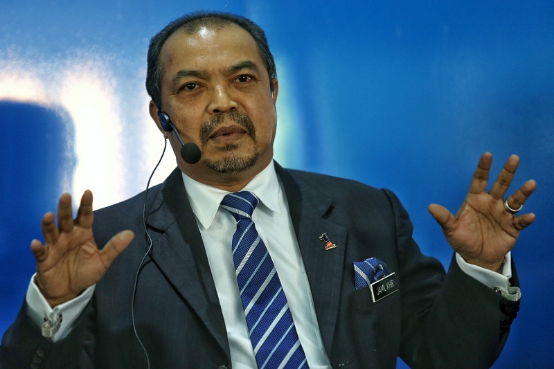Islamic affairs minister Datuk Sri Jamil Khir Baharom speaks during the GMM forum in Bangi March 23, 2016. u00e2u20acu201d Picture by Saw Siow Feng