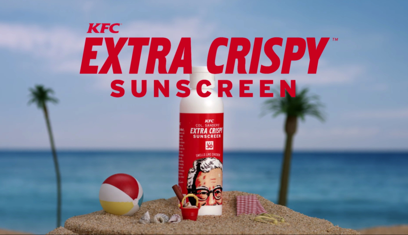 kfc extra crispy sunscreen-picture via youtube
