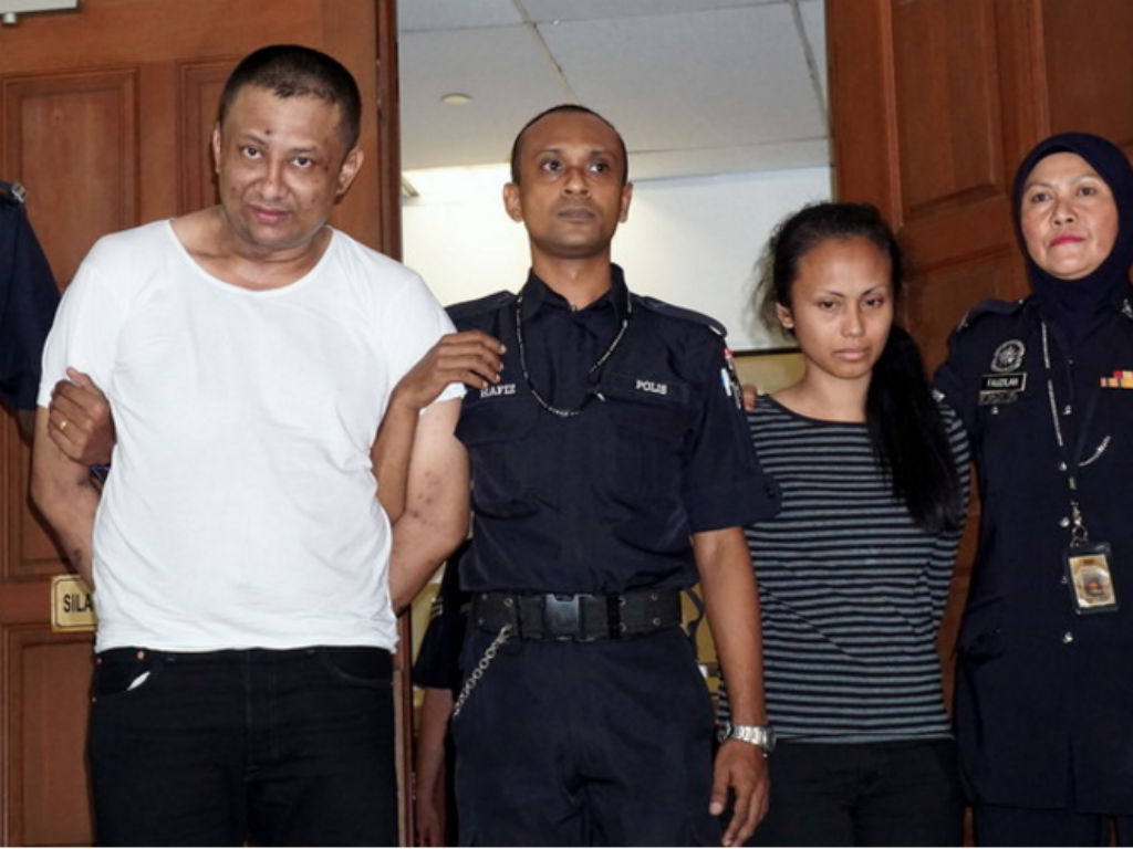 KUALA LUMPUR, 26 Ogos u00e2u20acu201c- Sepasang kekasih Joni Rizal Rustam, 42, dan Noorayuni Kamsani, 31, dihukum gantung oleh Mahkamah Tinggi hari ini selepas didapati bersalah terhadap tiga pertuduhan mengedar dadah jenis syabu seberat 20.5 kg, pada tahun lepas.n--