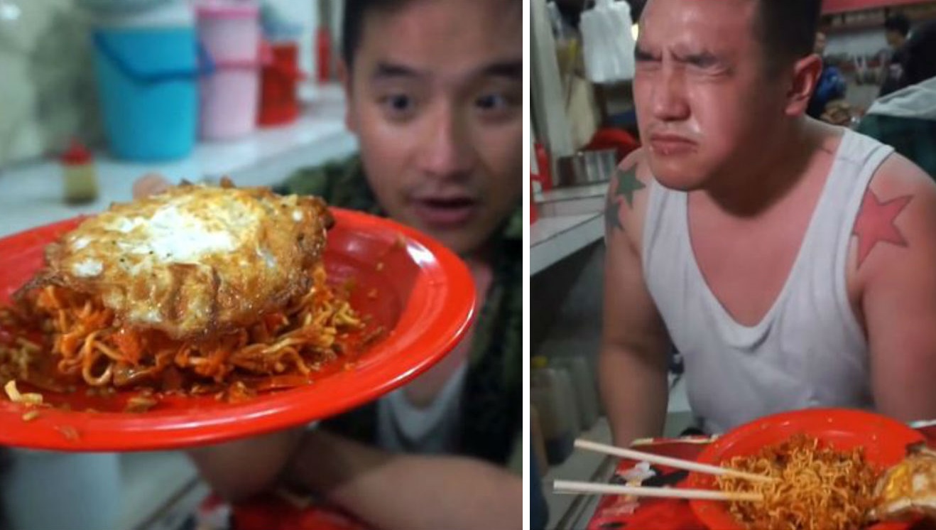 British chef eating the hottest noodles