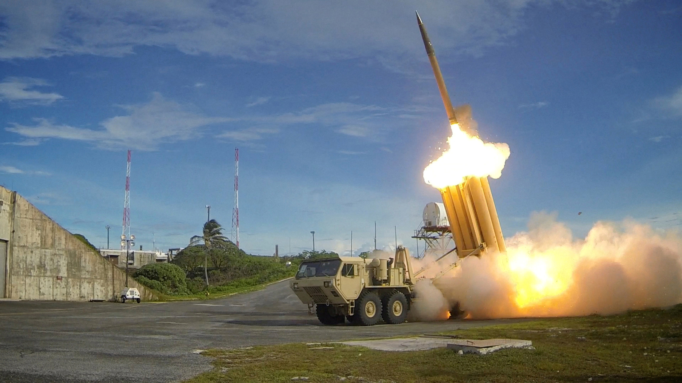 FILE PHOTO - A Terminal High Altitude Area Defense (THAAD) interceptor is launched during a successful intercept test, in this undated handout photo provided by the U.S. Department of Defense, Missile Defense Agency. U.S. Department of Defense, Missile De