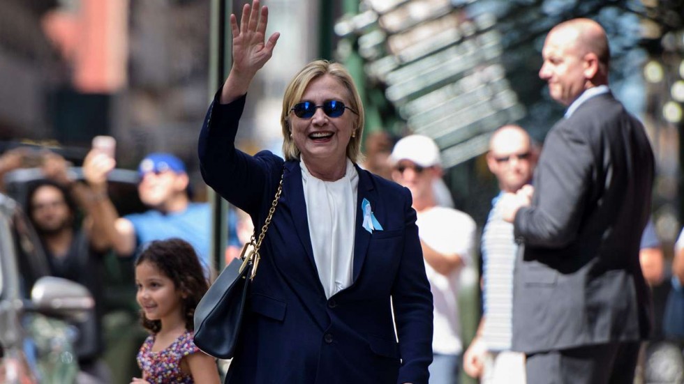 DO NOT USE. SOURCE UNKNOWN Hillary Clinton's pneumonia moves her health problems from the realm of fringe conspiracy theory and places them at the heart of election debate.-pic via ap-n