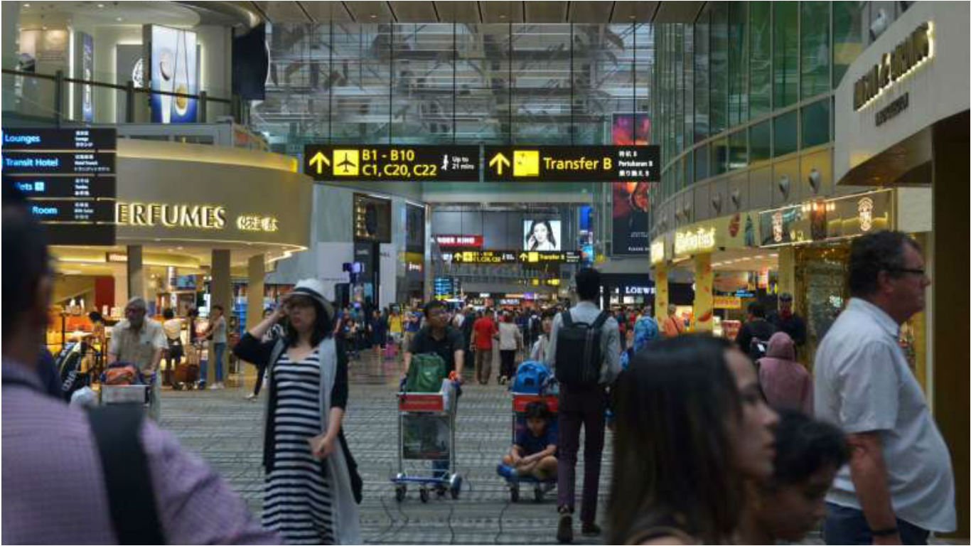 Passengers at the transit area in Changi Airport Terminal 3 on Sept 5, 2016. -pic via straits times-