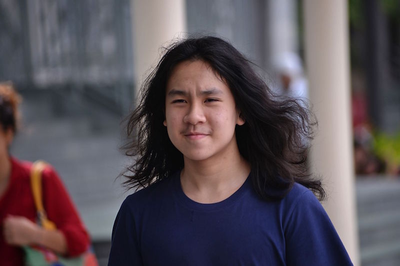 Blogger Amos Yee arrives at the State Courts in Singapore September 28, 2016. u00e2u20acu201d TODAY pic