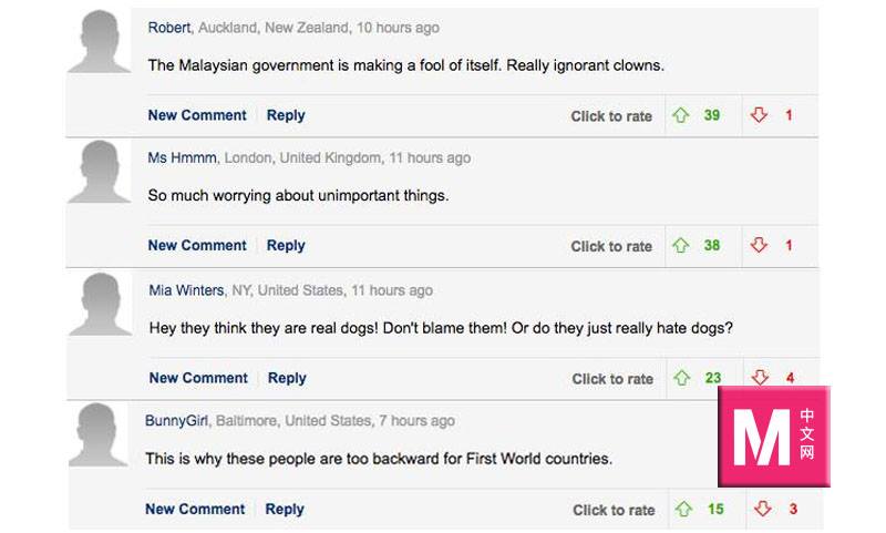 英国每日邮报的读者纷纷留言，嘲笑大马政府将热狗改名之举。-M中文网制图-