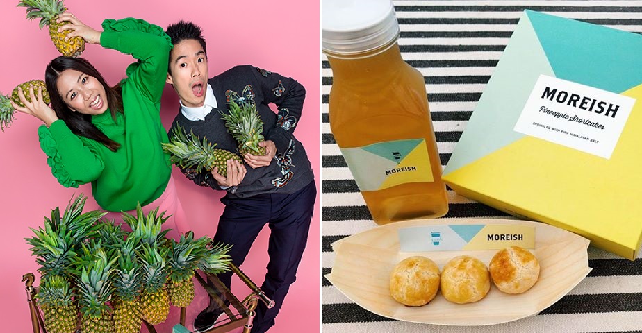 Moreish黄梨饼虽是香港品牌，创始人却是两名大马华人Wei Roberts和Fontaine Cheng。-图取自lanecrawford.com和Roberts面子书-