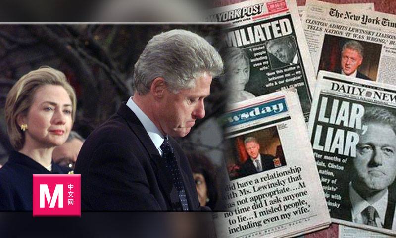 克林顿性丑闻不断，希拉莉每次都选择出言维护丈夫，包括1998年克林顿爆出与白宫见习生莱温斯基的性丑闻。-图取自网络-