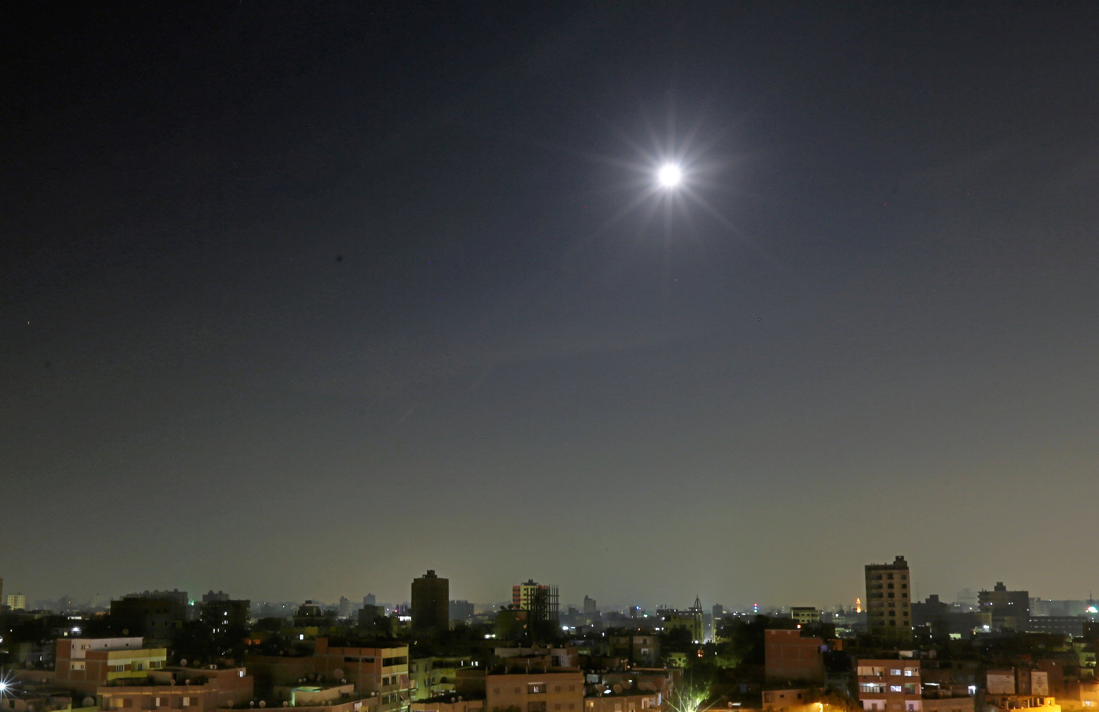 The super moon appears in the sky in Cairo October 17, 2016. u00e2u20acu201d Reuters pic