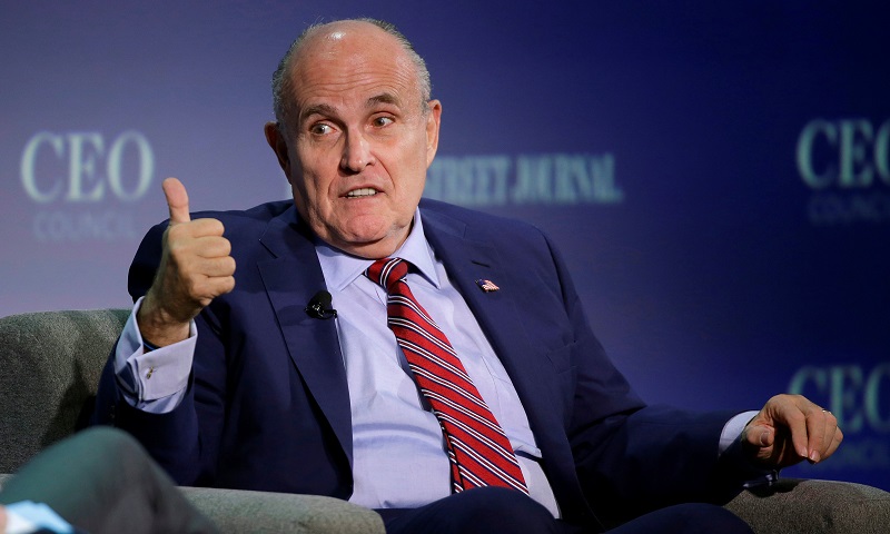 Rudy Giuliani, vice chairman of the Trump Presidential Transition Team, speaks at the Wall Street Journal CEO Council in Washington November 14, 2016. u00e2u20acu2022 Reuters pic