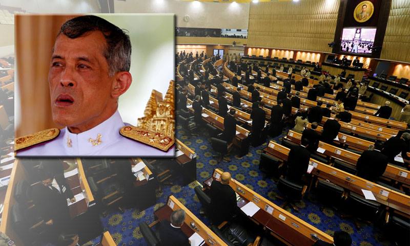 Members of the National Legislative Assembly take part in a meeting as Thailand's parliament is set to announce that Crown Prince Maha Vajiralongkorn is to ascend the throne after revered King Bhumibol Adulyadej passed away on October 13, at the Parliamen