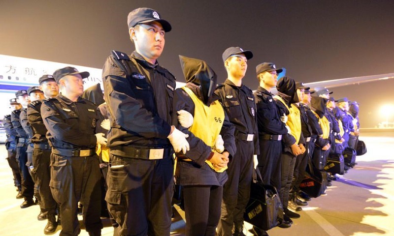 这74名嫌犯中，有21人为台湾籍，其余53人为中国大陆籍。-图取自中新网-