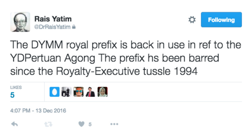 莱斯雅丁透露，王室尊称曾在削皇权风波后被禁。-M中文网截图-