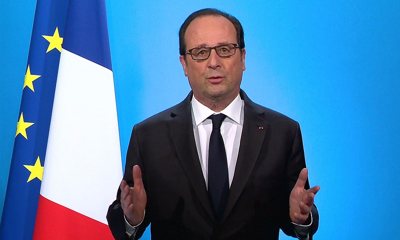 French President Francois Hollande, seen in this picture taken from French TV, makes a televised address from the Elysee Palace in Paris December 1, 2016. u00e2u20acu2022 France Television handout via Reuters