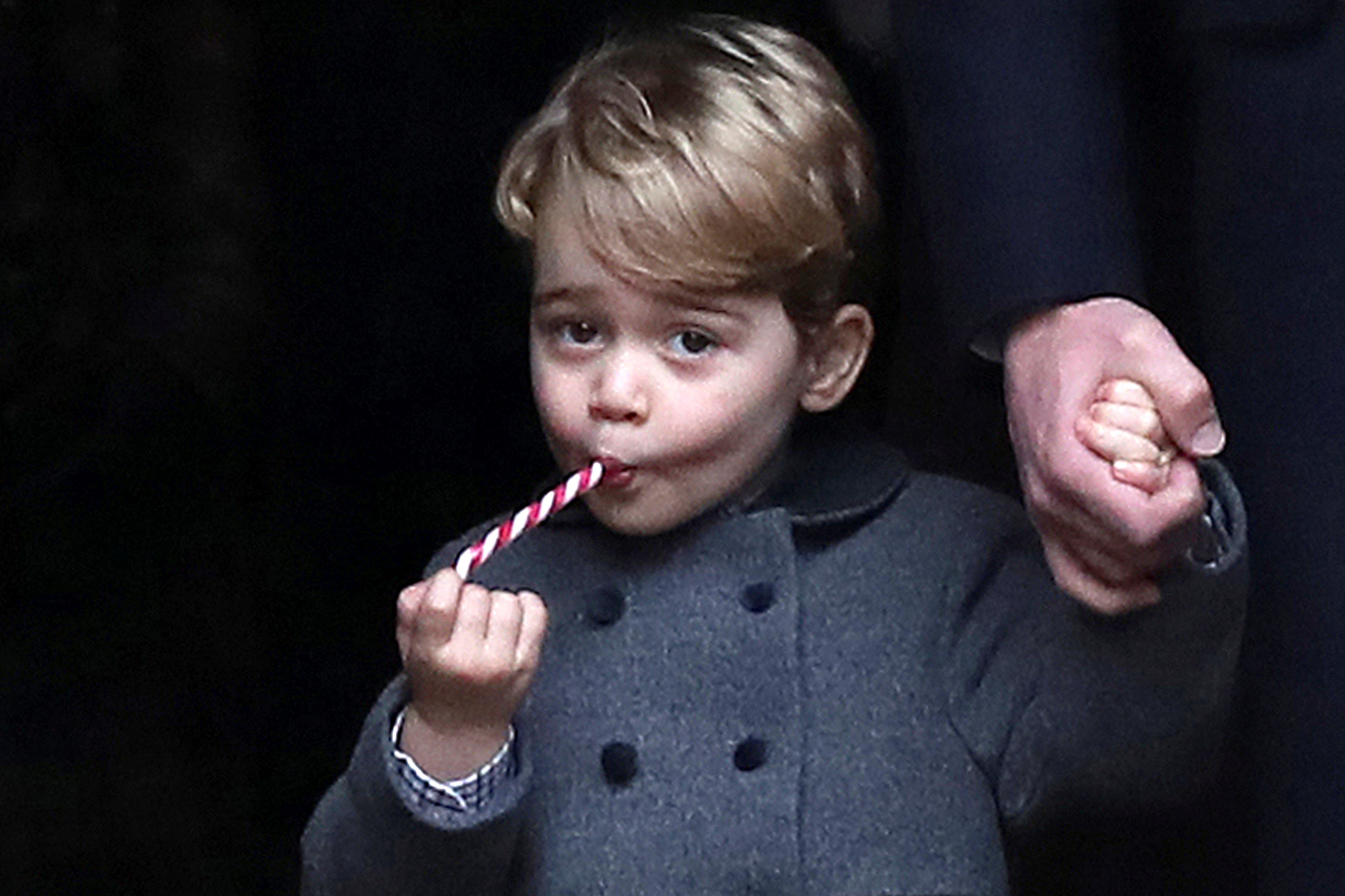 nPrince George, the son of the Duke and Duchess of Cambridge, sucks a sweet as he leaves following the morning Christmas Day service at St Mark's Church in Englefield, near Bucklebury in southern England December 25, 2016. u00e2u20acu201d Reuters pic