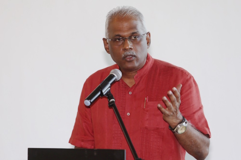 Klang MP Charles Santiago speaks during the launch of u00e2u20acu02dcNo. 136: A Rohingya Photography Exhibitionu00e2u20acu2122 in Kuala Lumpur December 16, 2016. u00e2u20acu201d Picture by Choo Choy May