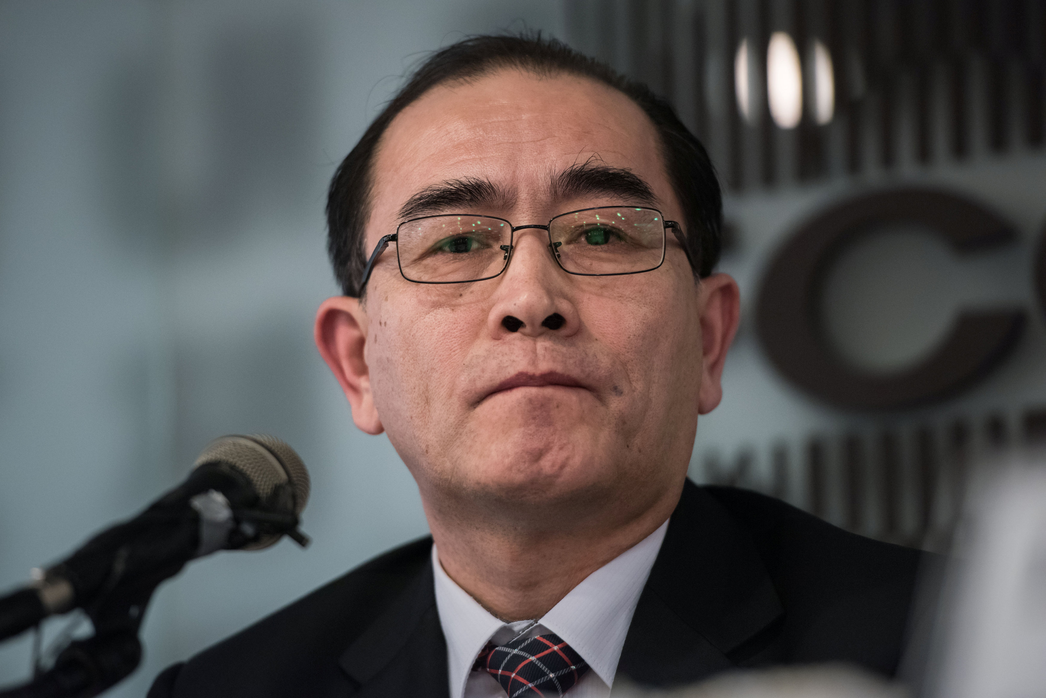 Former North Korean deputy ambassador to the UK Thae Yong-Ho talks to the media at the Seoul Foreign Correspondents Club in Seoul, South Korea January 25, 2017 REUTERS/Ed Jones/Pool TPX IMAGES OF THE DAYn
