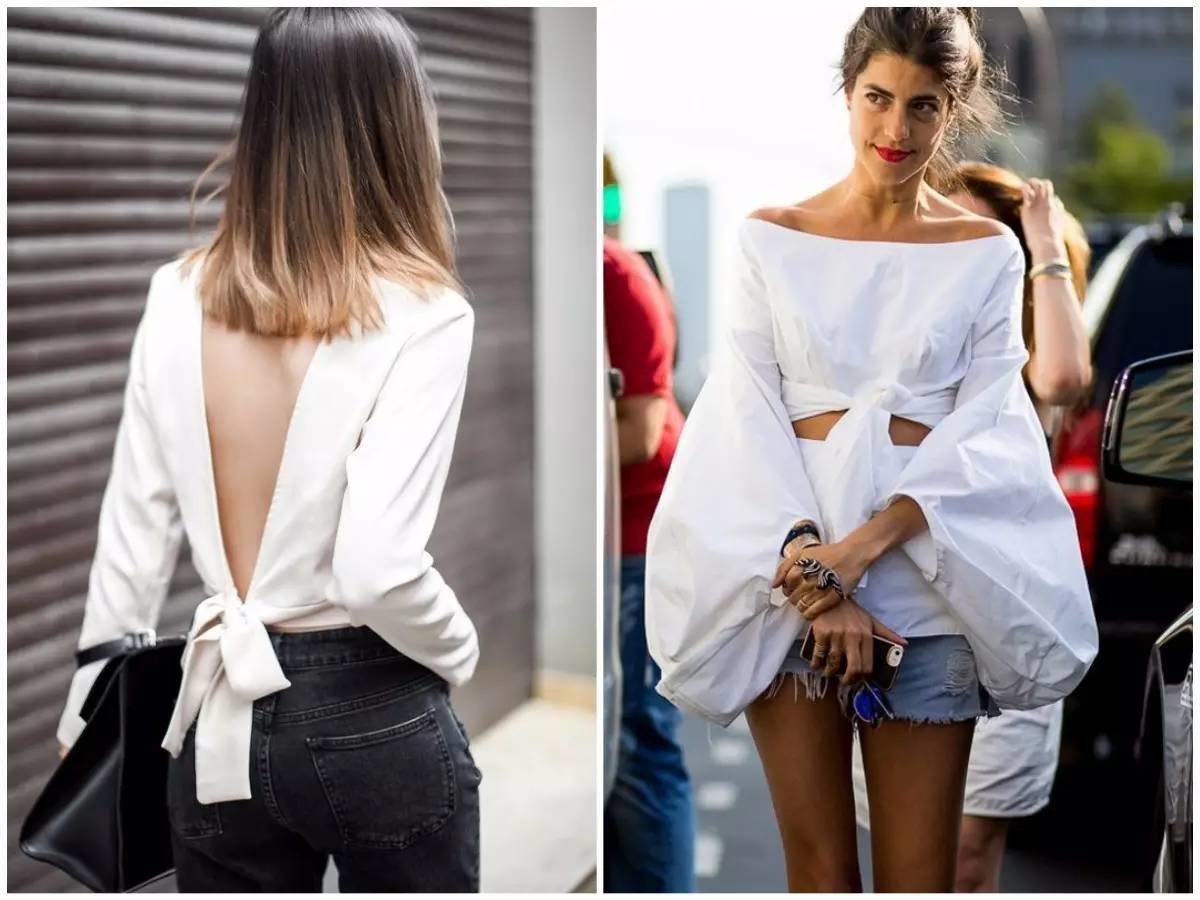 捆绑打结的上衣让人看起来更具有修身的效果。图取自：chuansong 