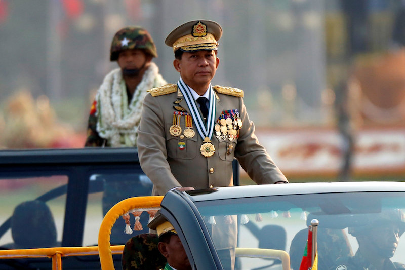 Myanmar's General Min Aung Hlaing takes part during a parade to mark the 72nd Armed Forces Day in the capital Naypyitaw March 27, 2017.u00c2u00a0u00e2u20acu201d Reuters pic