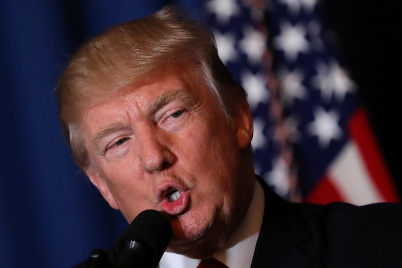 US President Donald Trump delivers a statement about missile strikes on a Syrian airbase at his Mar-a-Lago estate in West Palm Beach, April 6, 2017. u00e2u20acu201d Reuters pic  
