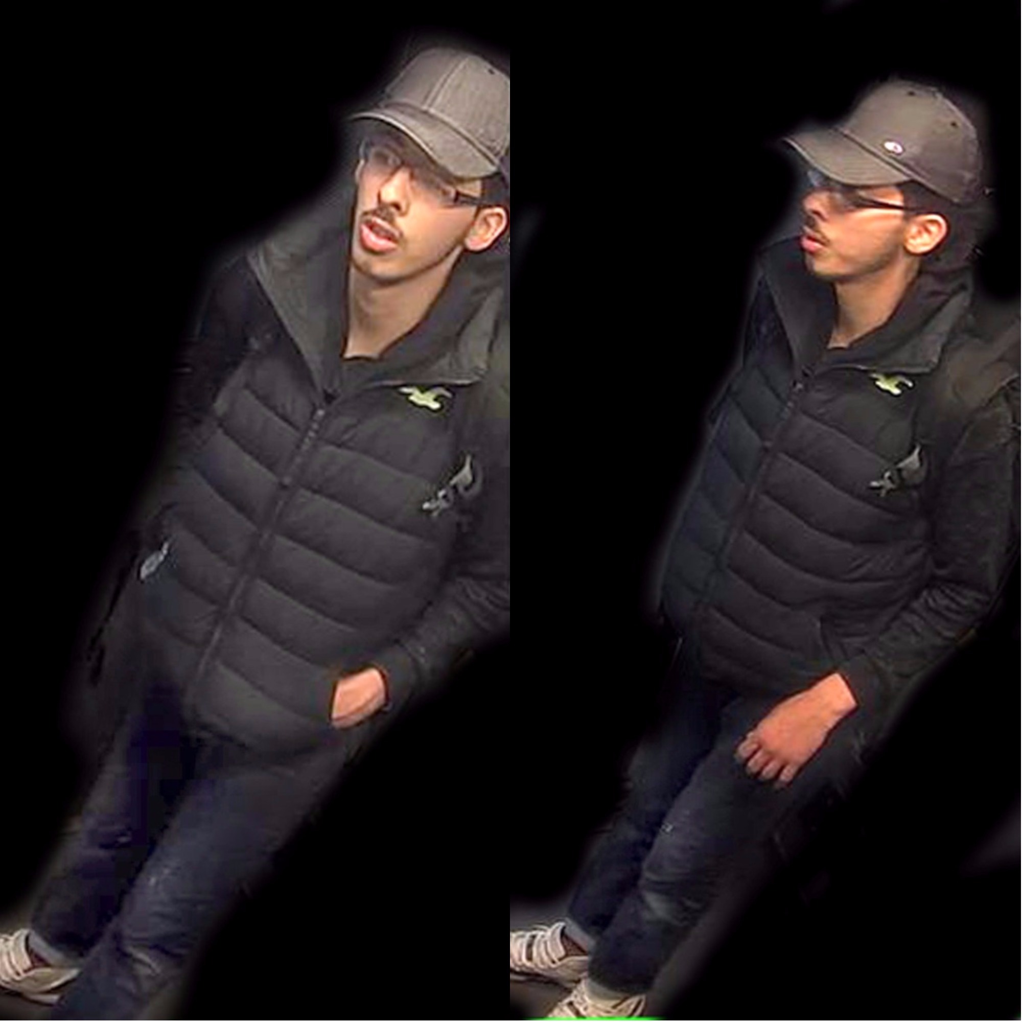 阿贝迪左手插入衣袋，相信暗握引爆器。-路透社-