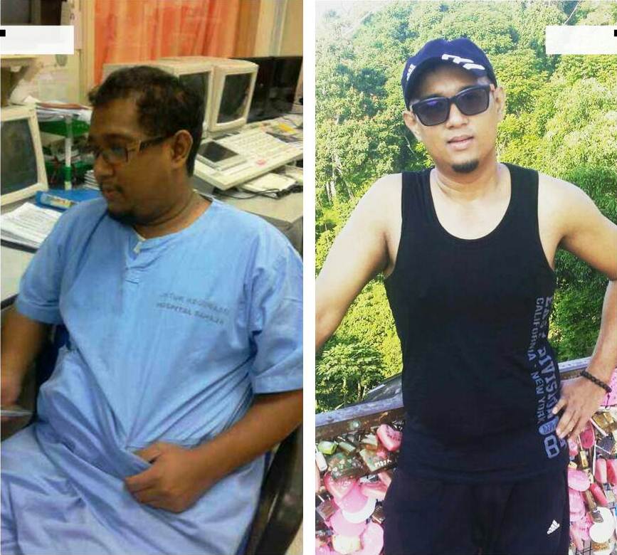 Syed认为尊巴的瘦身效果是最显著的,从123公斤减到剩73公斤的他就是最好的例子。-受访者提供-