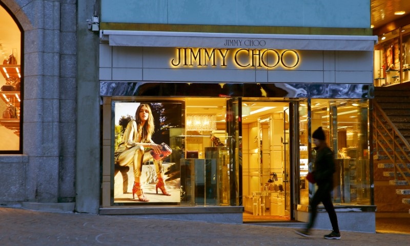 FILE PHOTO: A store of shoe designer Jimmy Choo is seen in the mountain resort of St. Moritz, Switzerland March 15, 2016. REUTERS/Arnd Wiegmann/File Photo