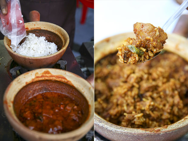 可以要求另外配饭，或者是直接将饭放进瓦煲一起煮的瓦煲咖哩饭。-Choo Choy May摄-