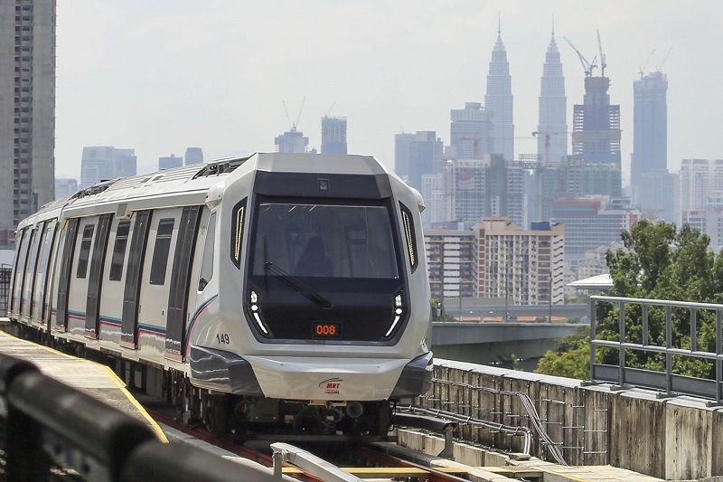 A view of one of the trains of the Mass Rapid Transit in Kuala Lumpur July 17, 2017. u00e2u20acu201d Picture by Yusof Mat Isa