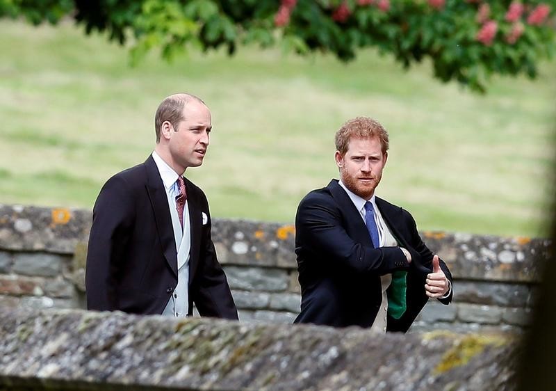 Britain's Prince Harry (right) and Prince William at St Mark's Church in Englefield, west of London, on May 20, 2017. u00e2u20acu201d Reuters pic