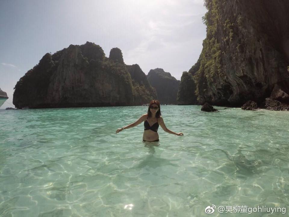 吴柳莹分享出游的照片时曾被网友抨击说：“整天出去玩。”-摘自吴柳莹FB-