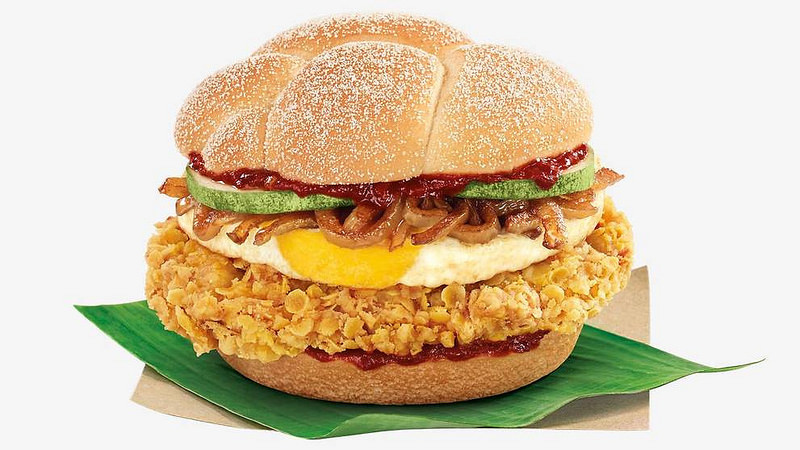 McDonaldu00e2u20acu2122s Singaporeu00e2u20acu2122s Nasi Lemak Burger is available for a limited time from today.