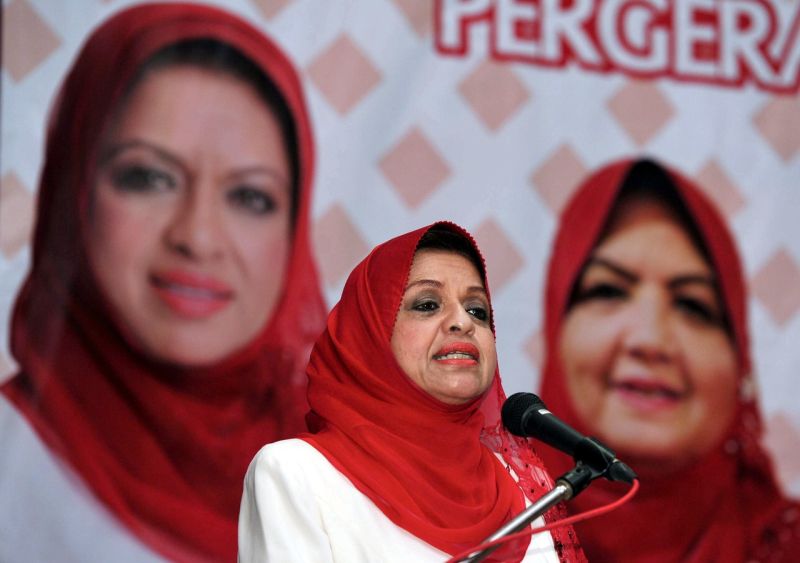 Wanita Umno chief Tan Sri Shahrizat Abd Jalil speaks at the Gelang Patah Wanita Umno delegates conference in Johor Baru July 21, 2017. u00e2u20acu2022 Bernama pic