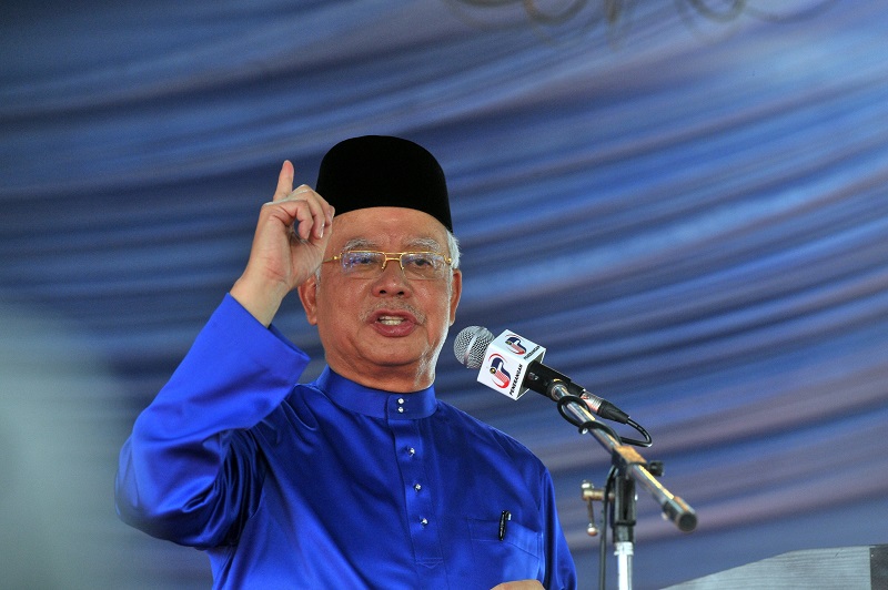 Perdana Menteri Datuk Seri Najib Razak berucap pada Majlis Pemimpin Bersama Rakyat sempena Persidangan Perwakilan Umno Bahagian Sik di Kompleks Sukan Perdana Sik 26 Ogos, 2017. u00e2u20acu201d Foto Bernama