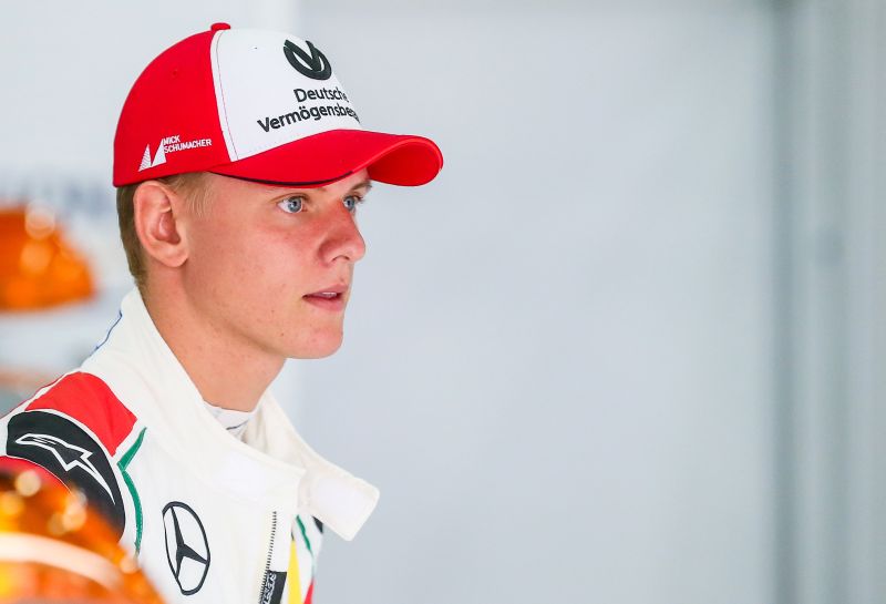 Mick Schumacher before driving his father Michael Schumacher's Benetton B194 before the Belgian Grand Prix race at Spa-Francorchamps August 27, 2017. u00e2u20acu201d Reuters pic