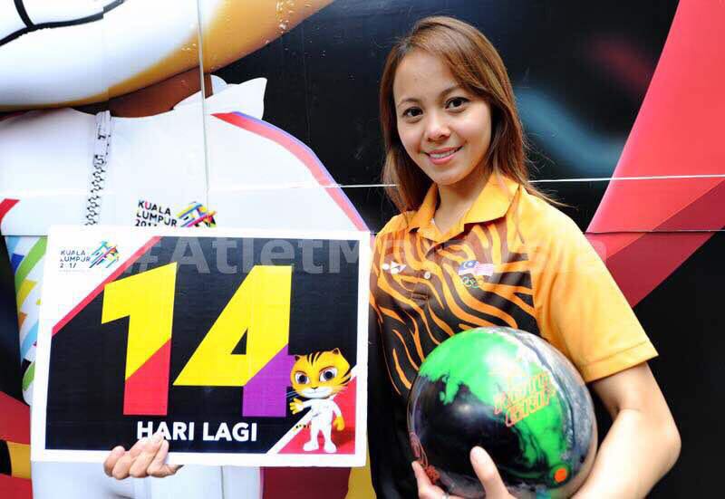 大马保龄球美女国手阿菲法提醒大家,东运会已经进入第14天倒数了。-摘自AtletMalaysia面子书-