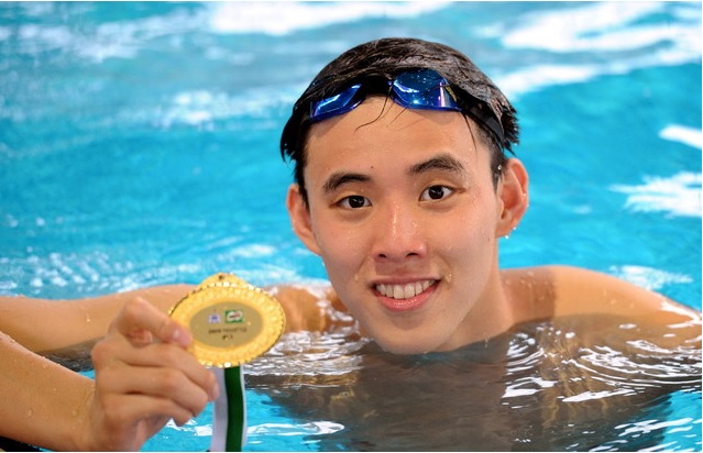有着大马泳坛花美男之称的“小鲜肉”沈威胜,也是会出战东运会游泳赛。-马新社-