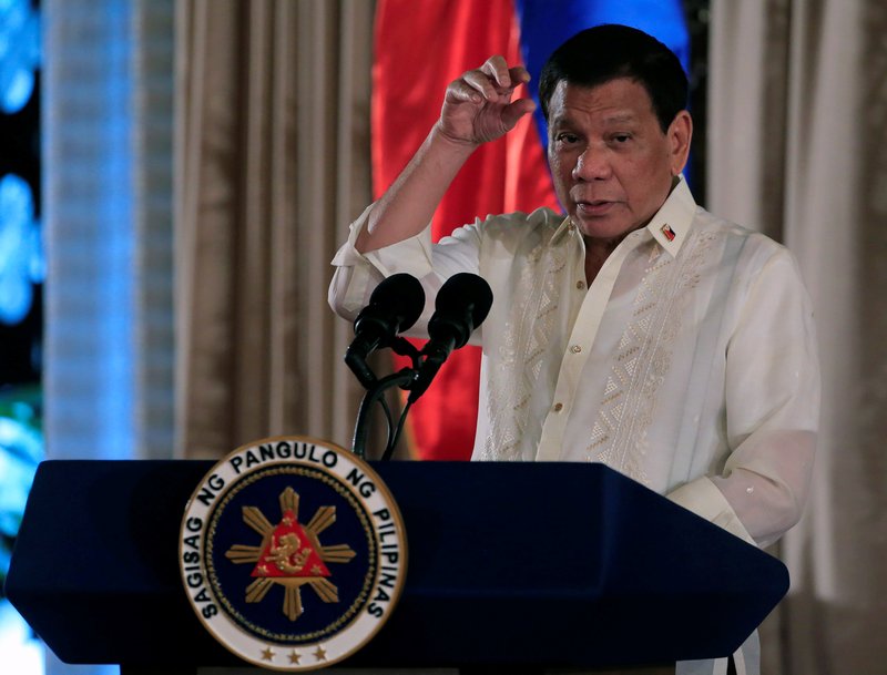 Philippine President Rodrigo Duterte speaking during the oath taking of Philippine National Police star rank officers at the Malacanang Presidential Palace in Manila August 30, 2017. u00e2u20acu201d Reuters pic
