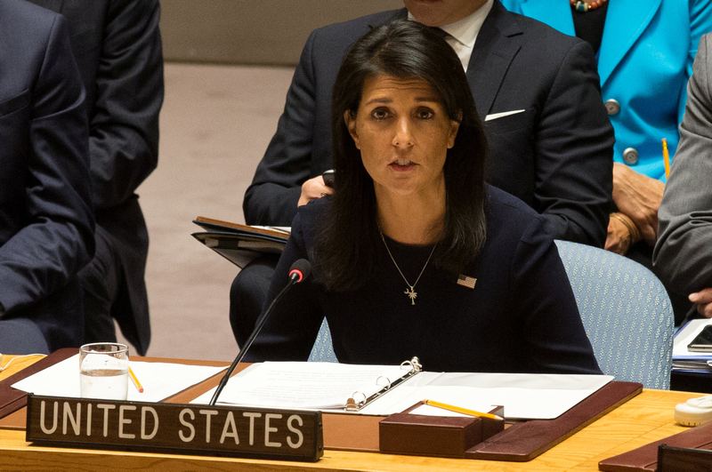 US Ambassador to the United Nations Nikki Haley delivers remarks during a meeting by the UN Security Council on North Korea at the UN headquarters in New York September 4, 2017. u00e2u20acu201d Reuters pic 