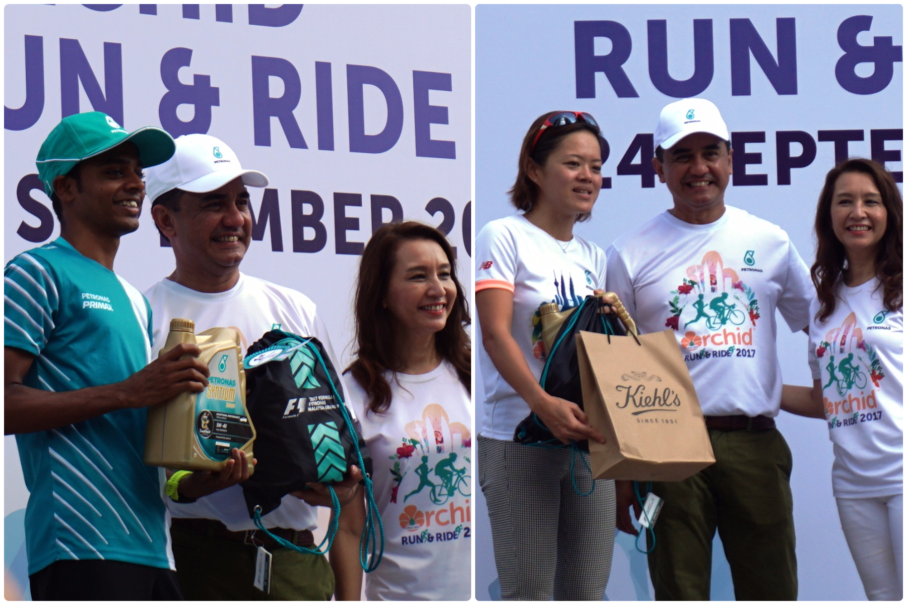 阿兹万（左图）和刘美萍（右图）获得12公里路跑男女公开组冠军。-M中文网摄-
