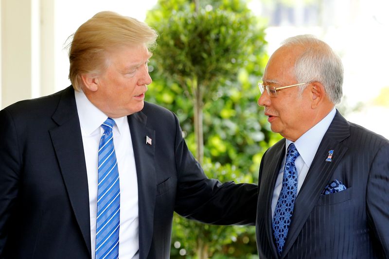 US President Donald Trump welcoming Prime Minister Datuk Seri Najib Razak to the White House in Washington, September 12, 2017. u00e2u20acu201d Reuters pic