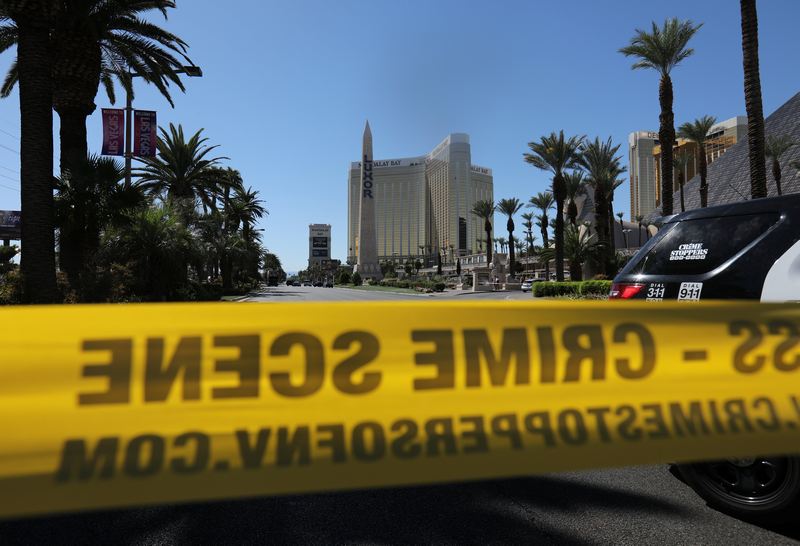 Police crime scene tape marks a perimeter outside the Luxor Las Vegas hotel and the Mandalay Bay Resort and Casino in Las Vegas October 2, 2017. u00e2u20acu201d Reuters pic